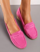  Pantofi Fucsia Mocasini pe Pană Rosazara
