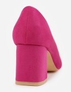  Pantofi Fucsia Vices cu toc cu Branț din Piele cu Zirconii Fonarieth