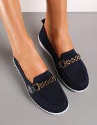  Pantofi josi Albastri cu Partea superioară flexibilă și Cataramă Elegantă Naelle