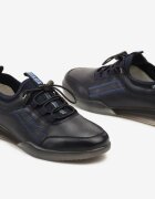 Pantofi josi bleumarin în stil sportiv cu șiret elastic cu șnur Pionna