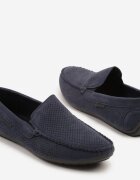  Pantofi Mocasini Bleumarin cu Branț din Piele Naturală Lensa
