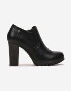  Pantofi Negre cu toc bloc cu fermoar Raftera