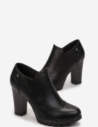  Pantofi Negre cu toc bloc cu fermoar Raftera