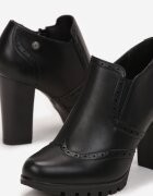  Pantofi Negre cu toc bloc cu fermoar Raftera