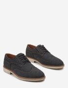  Pantofi Oxford albaștri cu cusături decorative și branț din piele naturală Palla