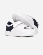  Pantofi Sport Alb-Bleumarin cu Branț din Piele și Scai Nelea