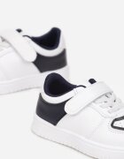  Pantofi Sport Alb-Bleumarin cu Branț din Piele și Scai Nelea