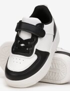  Pantofi sport Alb-Negri cu talpă plată cu scai Klarity