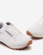  Pantofi sport albi din piele ecologică cu talpă plată cu șireturi Nelisande