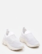  Pantofi Sport Albi Slip-on cu Guler Tip Șosetă Tiamelina