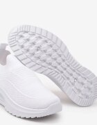  Pantofi Sport Albi slip-on cu talpă tip pană cu perforații Mellarina