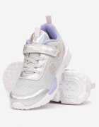  Pantofi sport Argintii cu Branț din Piele și Inserții Metalice Maesyn
