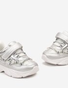  Pantofi sport Argintii cu Scai cu Elemente reflectorizante și Șiret decorativ Elaviamte