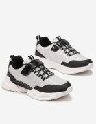  Pantofi sport Argintiu-Negru cu Sclipici cu Închidere Velcro Nisael