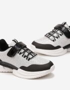  Pantofi sport Argintiu-Negru cu Sclipici cu Închidere Velcro Nisael