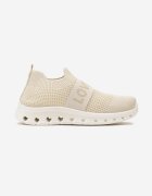  Pantofi Sport Bej cu Căpută Tip Șosetă și Inscripție Thirllas