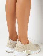  Pantofi Sport Bej cu Față Flexibilă și Talpă Decorativă Pilly