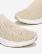  Pantofi Sport Bej cu Față Flexibilă și Talpă Decorativă Pilly