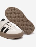  Pantofi Sport Bej cu Negru Sneakers Tenisi cu Branț din Piele și Curele Felresil