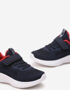  Pantofi sport bleu-marin și roșii cu Talpă Moale cu Plasă și Inimioare Hinoria