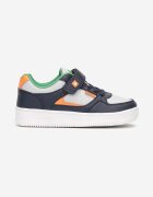 Pantofi Sport Bleumarin și Portocalii sub Gleznă cu Scai și Aplicații Roselee