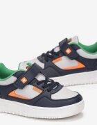  Pantofi Sport Bleumarin și Portocalii sub Gleznă cu Scai și Aplicații Roselee