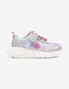  Pantofi sport Fucsia-Violet Plati Sneakers cu Velcro cu șireturi și inserții metalice Ulmagia