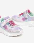  Pantofi sport Fucsia-Violet Plati Sneakers cu Velcro cu șireturi și inserții metalice Ulmagia