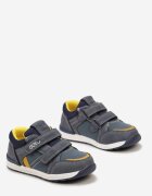  Pantofi Sport Gri cu închidere cu scai și Cusături Decorative Zlotia