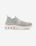  Pantofi sport Gri cu Parte Superioară Tip Șosetă și cu Textul Thirllas