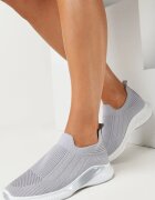  Pantofi sport Gri cu Partea superioară flexibilă și Talpă decorativă Pilly