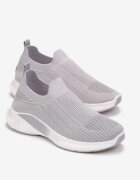  Pantofi sport Gri cu Partea superioară flexibilă și Talpă decorativă Pilly
