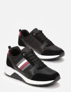  Pantofi Sport Negri cu Șireturi și Inserții Decorative Hanu