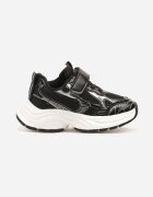  Pantofi Sport Negri Sneakers cu Scai și Inserții din Plasă Benirla