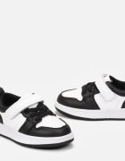  Pantofi Sport Negru-Alb cu Branț din Piele și Scai Agapita