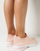  Pantofi sport Plati Roz cu Parte Superioară Elastică până la gleznă Atale