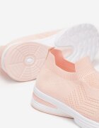  Pantofi sport Plati Roz cu Parte Superioară Elastică până la gleznă Atale