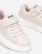  Pantofi sport roz cu talpă groasă cu branț din piele naturală Ayomi