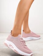  Pantofi Sport Roz slip-on cu parte superioară elastică și inserție decorativă pe talpă Moonsara