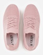  Pantofi Sport Roz slip-on cu parte superioară elastică și inserție decorativă pe talpă Moonsara