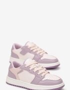  Pantofi sport Roz-violet cu șireturi cu talpă plată și închidere suplimentară cu velcro Babes