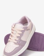  Pantofi sport Roz-violet cu șireturi cu talpă plată și închidere suplimentară cu velcro Babes