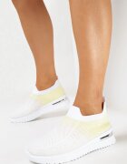  Pantofi sport slip-on alb-gălbui cu partea superioară elastică cu efect ombre Erimla