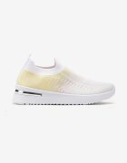  Pantofi sport slip-on alb-gălbui cu partea superioară elastică cu efect ombre Erimla