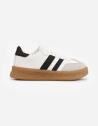  Pantofi sport sneakers în stil retro cu vârf larg Shaima Albi