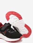  Pantofi Sport Sneakers Negru-Roșu Decorate cu Aplicație Fonarea