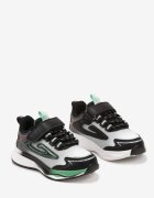  Pantofi sport sneakers Negru-Verde cu Talpă Groasă cu Scai Erislo