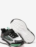  Pantofi sport sneakers Negru-Verde cu Talpă Groasă cu Scai Erislo
