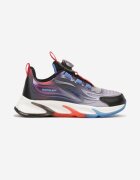  Pantofi Sport Sneakerși Negri-Roșii Plati cu Talpă Decorativă Rulagia