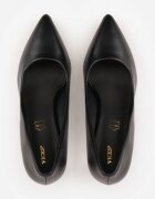  Pantofi stiletto Negri Clasici cu Brant din Piele Leranda